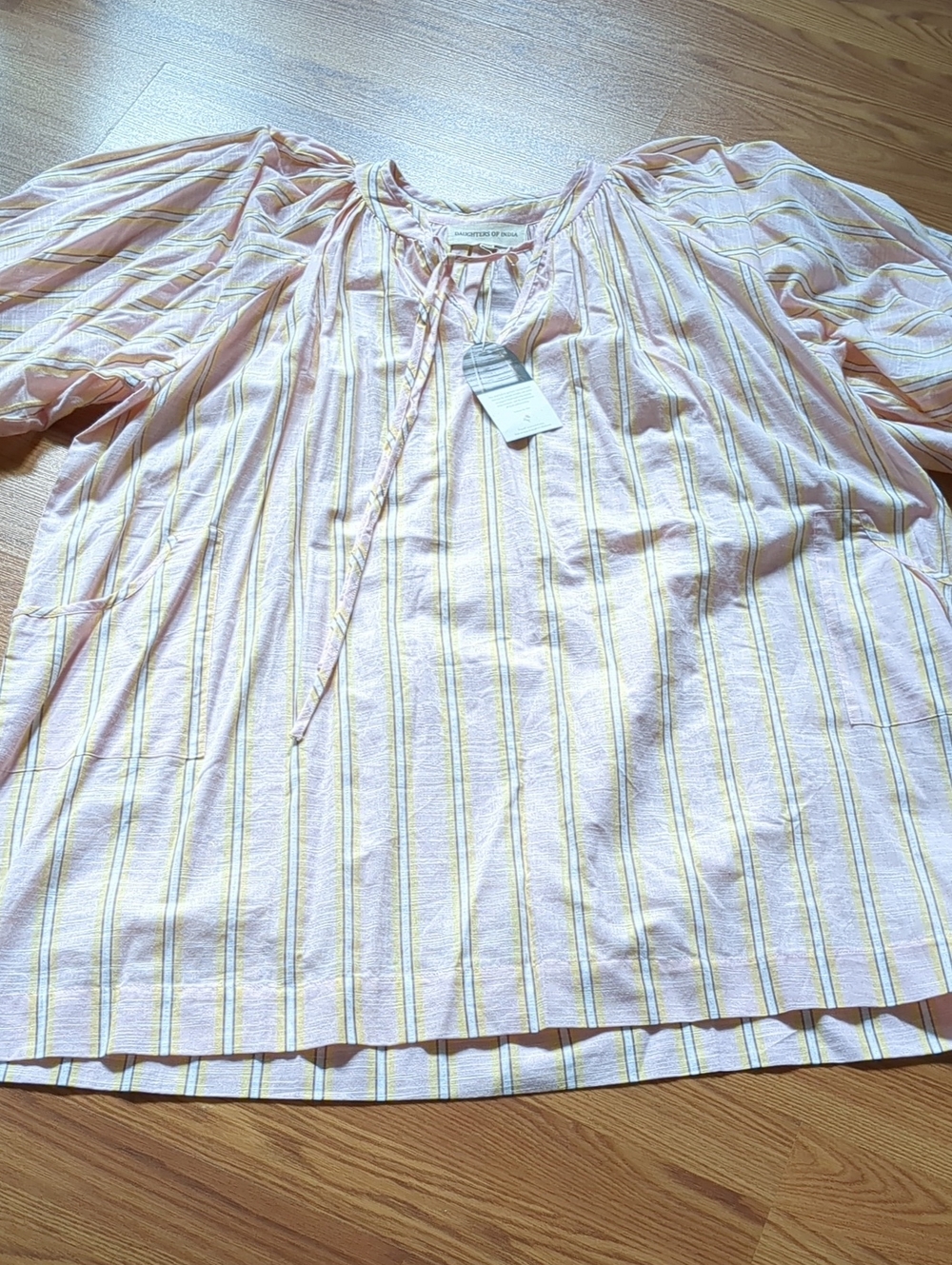 Daughters Of India Poet Mini Dress ~ Pink Sorbet - Picture 5 of 14